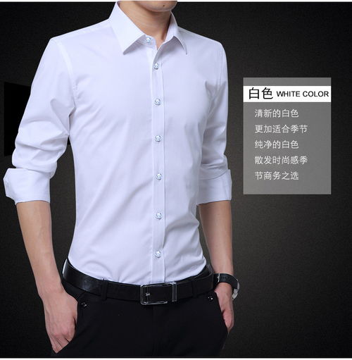 湯河之家 春季男式長袖襯衫商務(wù)休閑大碼襯衣韓版青年修身襯衫時尚休閑男裝