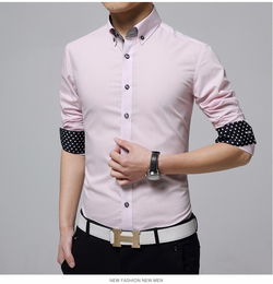 春季男士時尚修身長袖襯衫 優雅與實用的完美結合